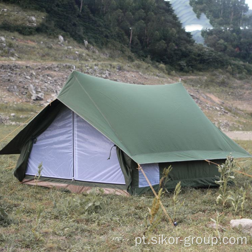 Tenda indiana de acampamento ao ar livre, barraca de camping dupla, algodão acampamento de beiral tenda